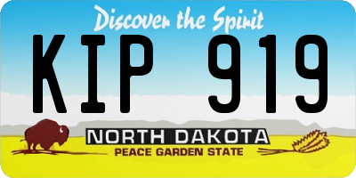 ND license plate KIP919