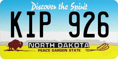 ND license plate KIP926