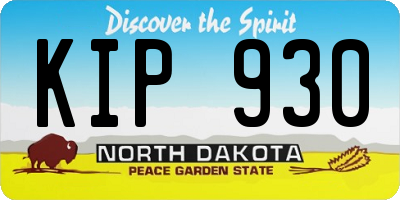 ND license plate KIP930