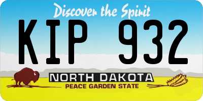 ND license plate KIP932
