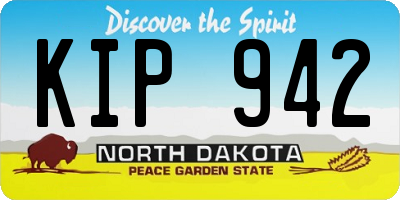 ND license plate KIP942