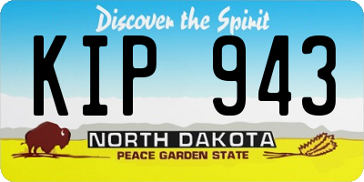 ND license plate KIP943