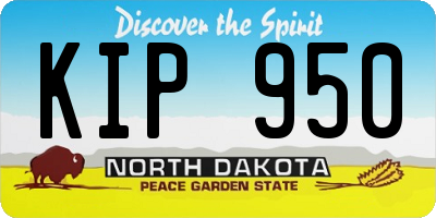 ND license plate KIP950