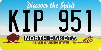 ND license plate KIP951