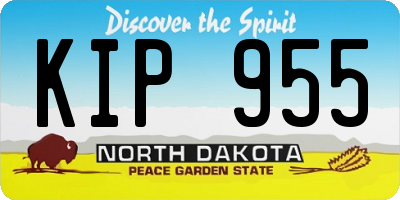 ND license plate KIP955
