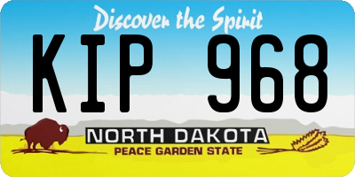ND license plate KIP968