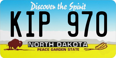 ND license plate KIP970