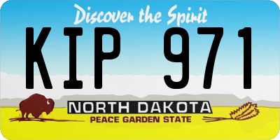 ND license plate KIP971