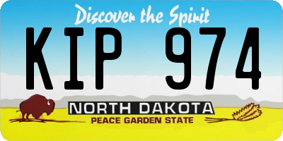 ND license plate KIP974
