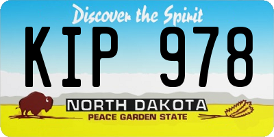 ND license plate KIP978