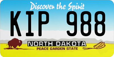 ND license plate KIP988