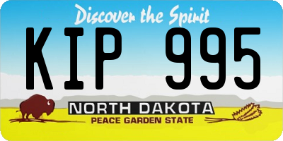ND license plate KIP995