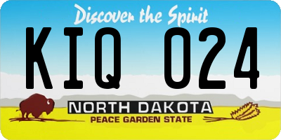 ND license plate KIQ024
