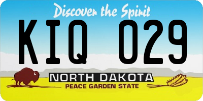 ND license plate KIQ029