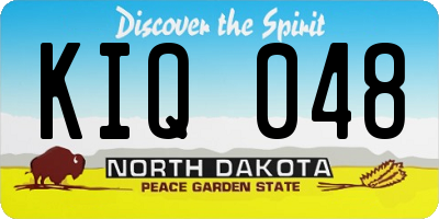 ND license plate KIQ048