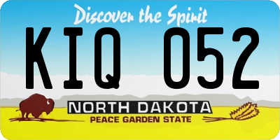 ND license plate KIQ052