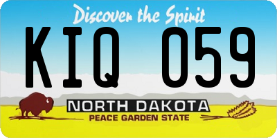 ND license plate KIQ059