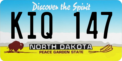 ND license plate KIQ147