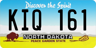 ND license plate KIQ161