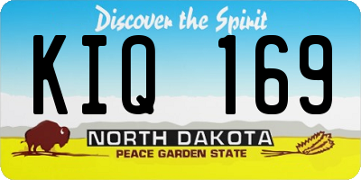 ND license plate KIQ169