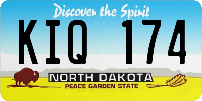ND license plate KIQ174