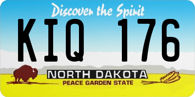 ND license plate KIQ176