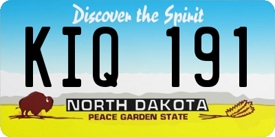 ND license plate KIQ191