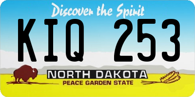 ND license plate KIQ253