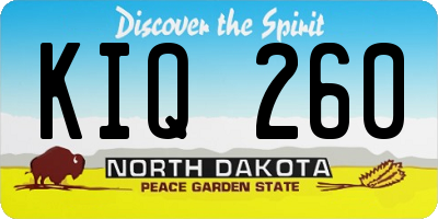 ND license plate KIQ260