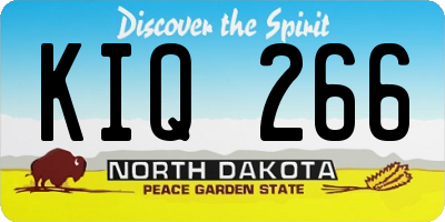 ND license plate KIQ266