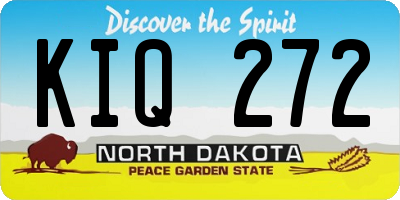 ND license plate KIQ272