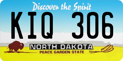 ND license plate KIQ306