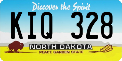 ND license plate KIQ328
