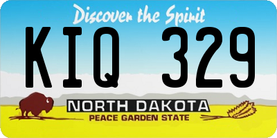 ND license plate KIQ329