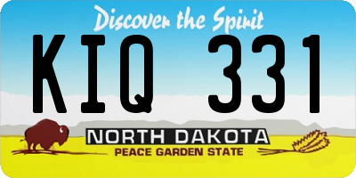 ND license plate KIQ331