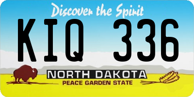 ND license plate KIQ336