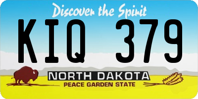 ND license plate KIQ379