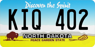 ND license plate KIQ402