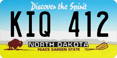 ND license plate KIQ412