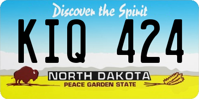 ND license plate KIQ424