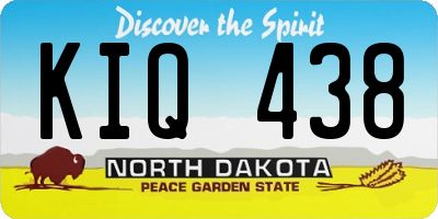 ND license plate KIQ438