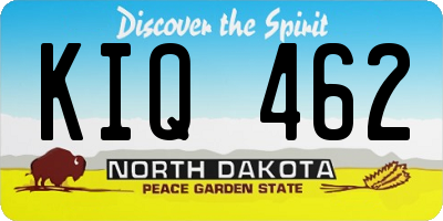 ND license plate KIQ462