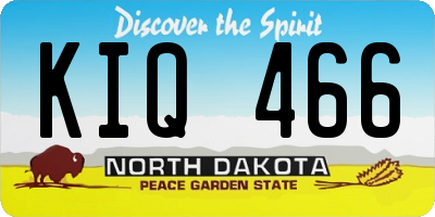 ND license plate KIQ466