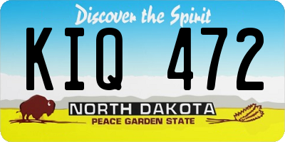 ND license plate KIQ472