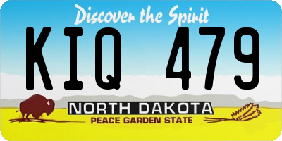 ND license plate KIQ479