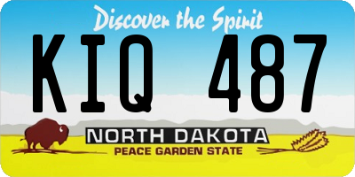 ND license plate KIQ487