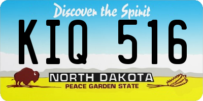 ND license plate KIQ516