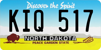 ND license plate KIQ517