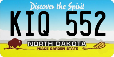 ND license plate KIQ552