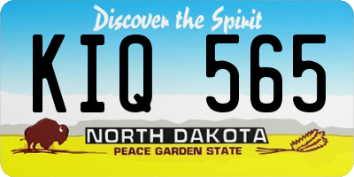 ND license plate KIQ565